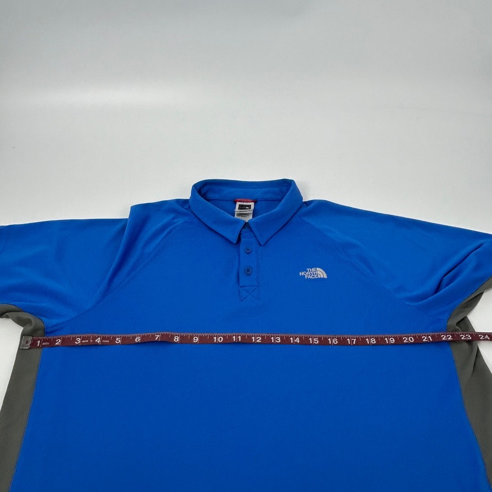 The North Face Shirt Mens XXL 2XL Blue VaporWick Polo Short Sleeve - Picture 7 of 10